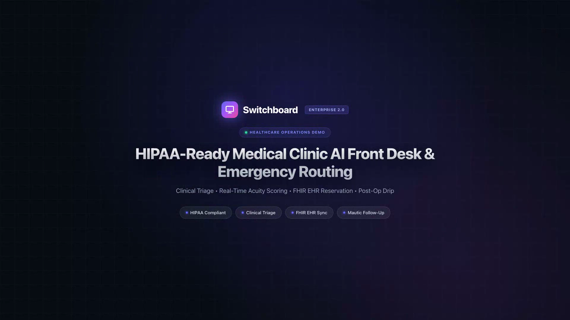 HIPAA-Ready Medical Clinic AI Front Desk & Emergency Routing